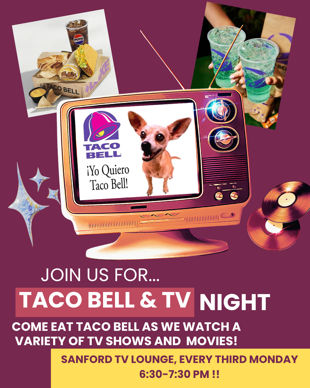 Photo of the Taco Bell TV Night group
